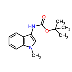 叔丁基(1-甲基-1H-吲哚-3-基)氨基甲酸酯结构式