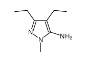 3,4-Diethyl-1-methyl-1H-pyrazol-5-amine Structure