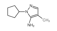 2-cyclopentyl-4-methylpyrazol-3-amine结构式