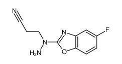 3-[amino-(5-fluoro-1,3-benzoxazol-2-yl)amino]propanenitrile Structure
