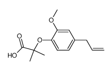 2-(4-allyl-2-methoxy-phenoxy)-2-methyl-propionic acid结构式