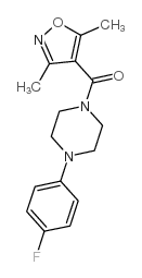 (3,5-二甲基-4-异噁唑)[4-(4-氟苯基)-1-哌嗪基]-甲酮结构式