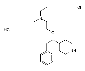 N,N-diethyl-2-(2-phenyl-1-piperidin-4-ylethoxy)ethanamine,dihydrochloride Structure