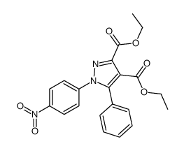 diethyl 1-(4-nitrophenyl)-5-phenylpyrazole-3,4-dicarboxylate结构式