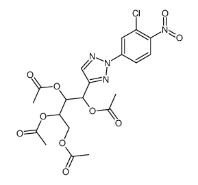 1,2,3,4-tetraacetoxy-1-[2-(3-chloro-4-nitro-phenyl)-2H-[1,2,3]triazol-4-yl]-butane Structure