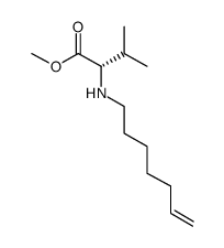 methyl (2S)-2-(hept-6-en-1-ylamino)-3-methylbutanoate结构式