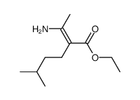 3-amino-2-isopentyl-crotonic acid ethyl ester Structure