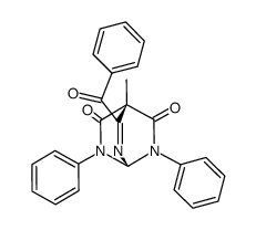 3-Benzoyl-4-methyl-6,7-diphenyl-2,6,7-triazabicyclo<2.2.2>oct-2-en-5,8-dion结构式