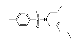 N-butyl-N-(2-oxopentyl)-4-toluenesulfonamide结构式