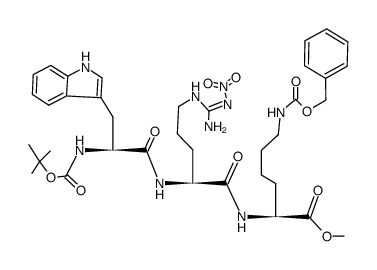 Boc-Trp-Arg(NO2)-Lys(Z)-OMe结构式