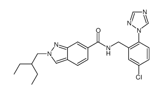 N-[5-Chloro-2-(1H-1,2,4-triazol-1-yl)benzyl]-2-(2-ethylbutyl)-2H-indazole-6-carboxamide Structure