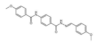 4-[(4-methoxybenzoyl)amino]-N-[(E)-(4-methoxyphenyl)methylideneamino]benzamide结构式