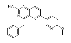 4-benzyl-6-(2-methoxypyrimidin-5-yl)pyrido[3,2-d]pyrimidin-2-ylamine结构式