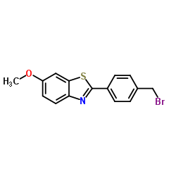 2-[4-(溴甲基)苯基}-6-甲氧基苯并噻唑结构式