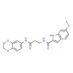 N-[3-(2,3-Dihydro-1,4-benzodioxin-6-ylamino)-3-oxopropyl]-6-methoxy-1H-indole-2-carboxamide Structure