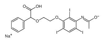 sodium,2-[2-(3-acetamido-2,4,6-triiodophenoxy)ethoxy]-2-phenylacetate Structure