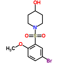 1-[(5-Bromo-2-methoxyphenyl)sulfonyl]-4-piperidinol Structure