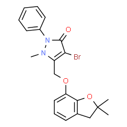 3-((2,2-DIMETHYL(3-OXAINDAN-4-YLOXY))METHYL)-4-BROMO-2-METHYL-1-PHENYL-3-PYRAZOLIN-5-ONE Structure
