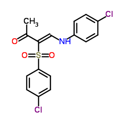 (3Z)-4-[(4-Chlorophenyl)amino]-3-[(4-chlorophenyl)sulfonyl]-3-buten-2-one结构式