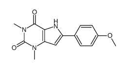 6-(4-methoxy-phenyl)-1,3-dimethyl-1,5-dihydro-pyrrolo[3,2-d]pyrimidine-2,4-dione Structure