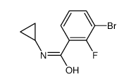 3-Bromo-N-cyclopropyl-2-fluorobenzamide结构式