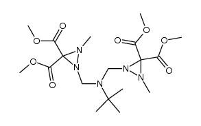 bis-(2-methyl-3,3-bismethoxycarbonyldiaziridino-1-methyl)-tert-butylamine结构式