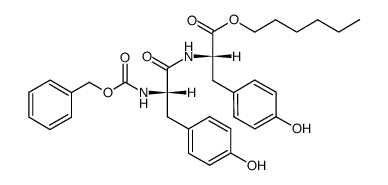 N-(N-benzyloxycarbonyl-L-tyrosyl)-L-tyrosine hexyl ester Structure