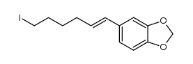 1-iodo-6-(3',4'-methylenedioxyphenyl)-5E-hexene结构式