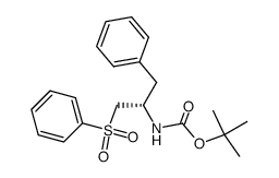 2(S)-<(tert-butoxycarbonyl)amino>-3-phenyl-1-(phenylsulphonyl)propane结构式