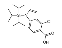 4-chloro-1-(triisopropylsilyl)-1H-pyrrolo[2,3-b]pyridine-5-carboxylic acid结构式