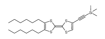4,5-dihexyl-4'-(trimethylsilylethynyl)tetrathiafulvalene结构式