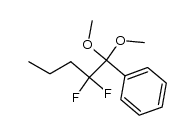 1-phenyl-1,1-dimethoxy-2,2-difluoropentane Structure