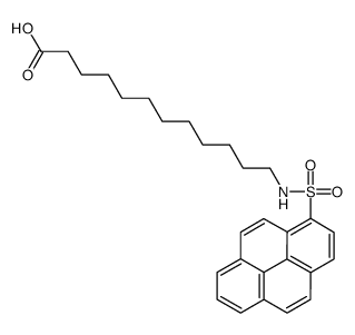 12-(pyren-1-ylsulfonylamino)dodecanoic acid Structure