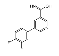 5-(3,4-difluorophenyl)pyridine-3-carboxamide结构式
