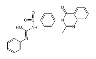 1-[4-(2-methyl-4-oxoquinazolin-3-yl)phenyl]sulfonyl-3-phenylurea结构式