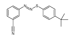 3-[(4-tert-butylphenyl)sulfanyldiazenyl]benzonitrile Structure