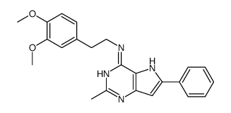 N-[2-(3,4-dimethoxyphenyl)ethyl]-2-methyl-6-phenyl-5H-pyrrolo[3,2-d]pyrimidin-4-amine结构式
