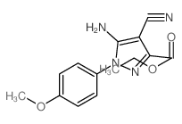 5-氨基-4-氰基-1-(4-甲氧基苯基)吡唑-3-羧酸乙酯图片
