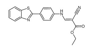 ethyl 3-[(4-benzothiazol-2-yl)phenylamino]-2-cyanoacrylate结构式