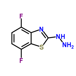 4,7-Difluoro-2-hydrazino-1,3-benzothiazole结构式