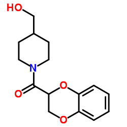 (2,3-Dihydro-benzo[1,4]dioxin-2-yl)-(4-hydroxyMethyl-piperidin-1-yl)-Methanone结构式