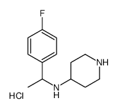 [1-(4-Fluoro-phenyl)-ethyl]-piperidin-4-yl-amine hydrochloride Structure