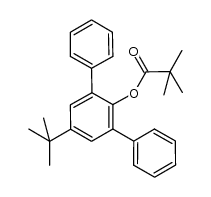 3-phenyl-5-tert-butylbiphenyl-2-yl pivalate结构式