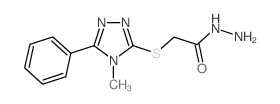 2-[(4-Methyl-5-phenyl-4H-1,2,4-triazol-3-yl)thio]-acetohydrazide结构式