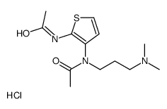 N-[3-[acetyl-[3-(dimethylamino)propyl]amino]thiophen-2-yl]acetamide,hydrochloride Structure