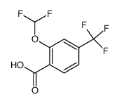 2-(DIFLUOROMETHOXY)-4-(TRIFLUOROMETHYL)BENZOICACID结构式