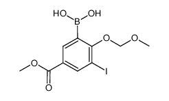 [3-iodo-5-(methoxycarbonyl)-2-(methoxymethoxy)phenyl]boronic acid结构式