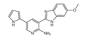 3-(6-methoxy-1H-benzimidazol-2-yl)-5-(1H-pyrrol-2-yl)-pyridin-2-ylamine Structure
