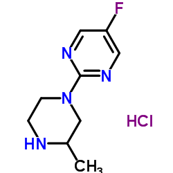 5-Fluoro-2-(3-methyl-1-piperazinyl)pyrimidine hydrochloride (1:1) Structure