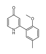 2-(2-methoxy-5-methylphenyl)-1H-pyridin-4-one Structure